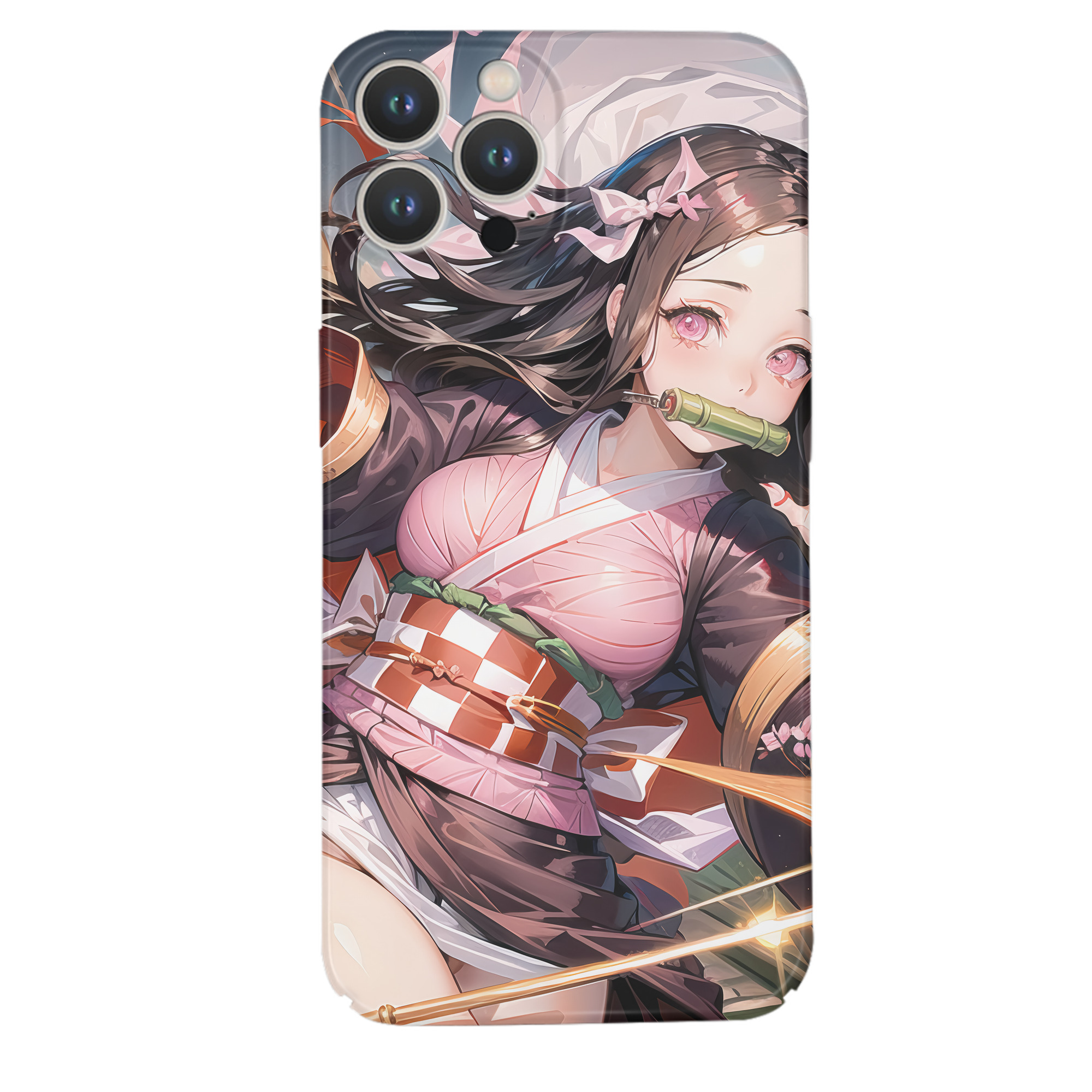 （画像用） 鬼滅の刃（きめつのやいば）竈門 禰󠄀豆子／かまど ねずこ Kamado Nezuko 【iPhone 14シリーズ対応】ハードケース